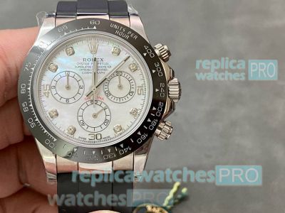 AAA Swiss Clone Rolex Daytona 7750 Mother Of Pearl 904L Oystersteel Watch 40 mm